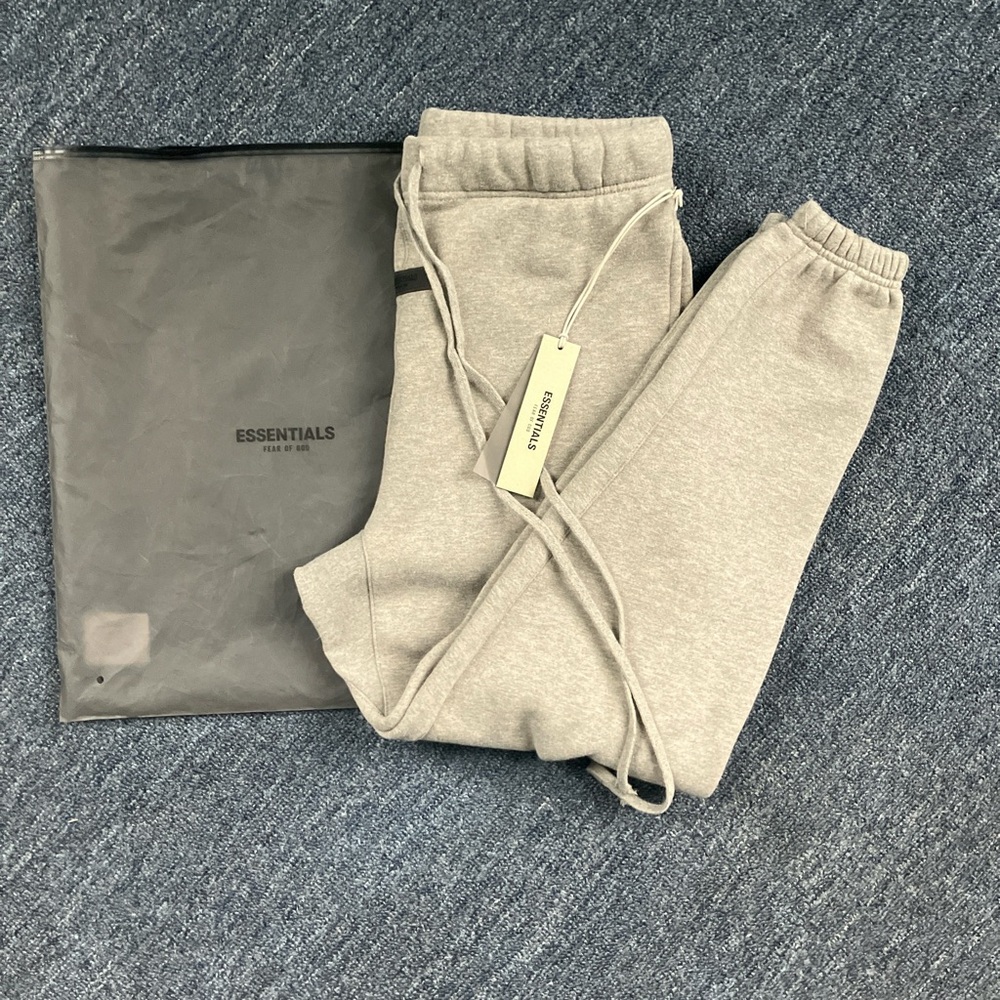 Essentials Light Gray Logo Sweatpants - image 2